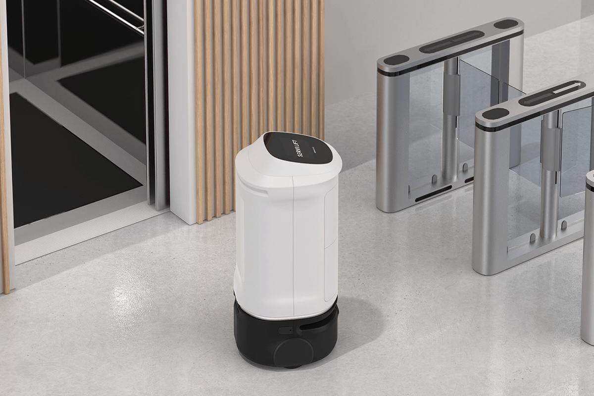 SERVI Mini food service robot table small bussing tub