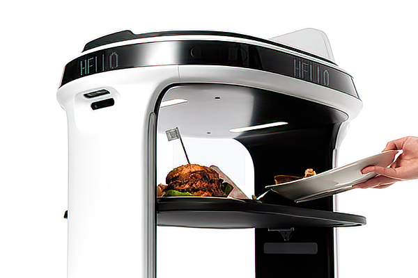 SERVI Mini food service robot table small bussing tub