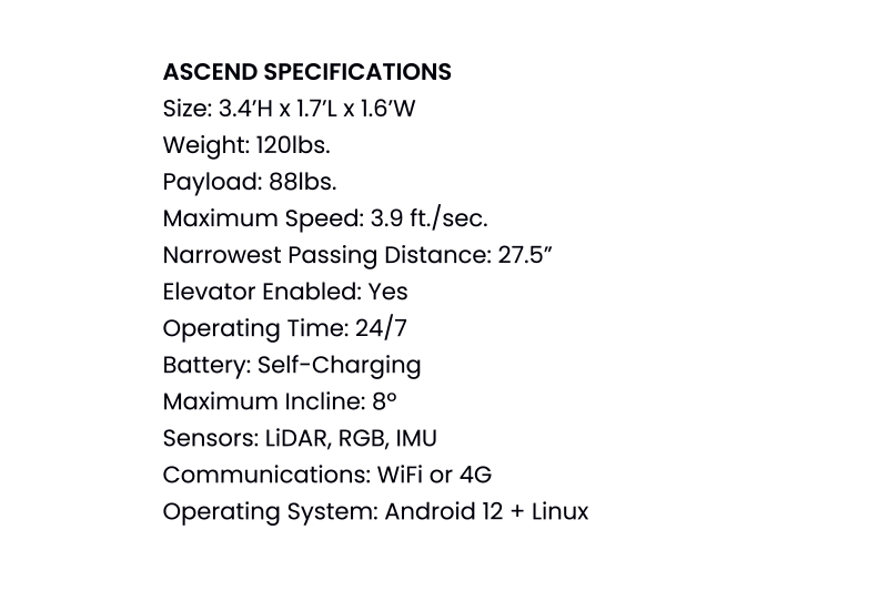 Ascend Hotel Room Delivery Robot - from Richtech Robotics