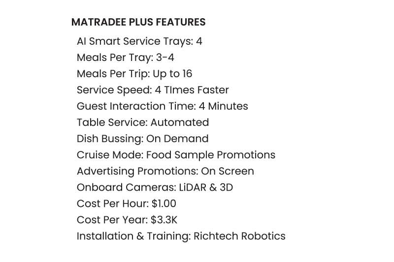 Richtech Robotics Matradee Plus