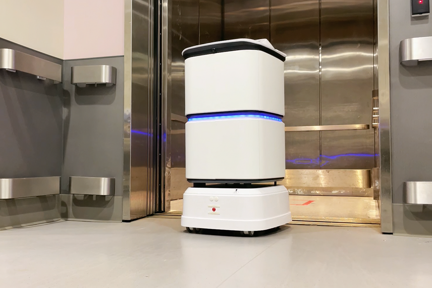 Medbot is multi-floor elevator friendly.
